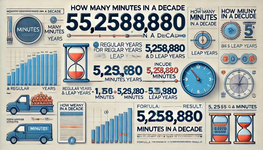 Hoeveel minuten zitten er in een decennium?